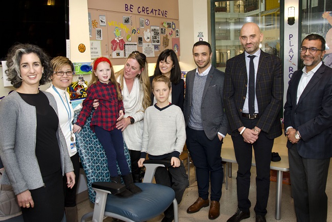 Group gathers for a photo. 