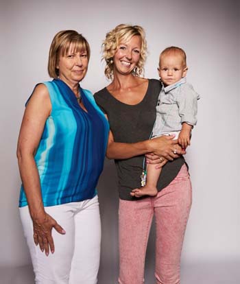 Diane, Meghan and baby Henry