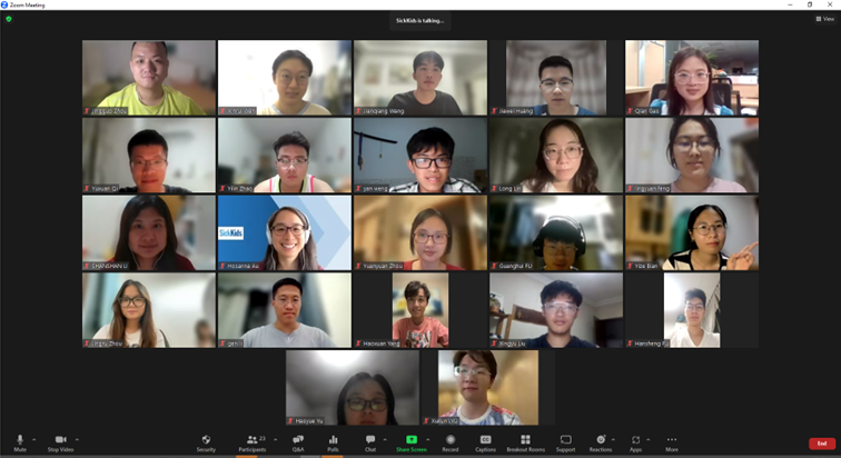 Screenshot of an online meeting with 25 participants, each shown in individual video tiles.