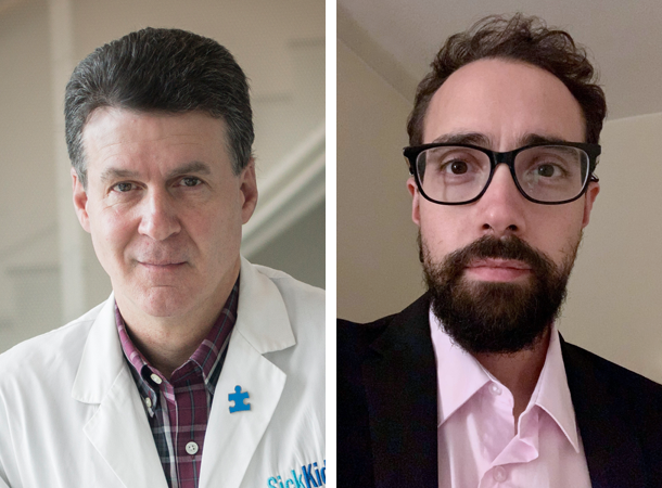 Headshots of Drs. Stephen Scherer and Marcello Scala