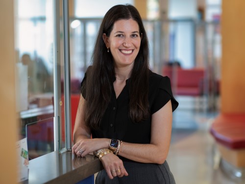 Bailey in the Sears Cancer Clinic