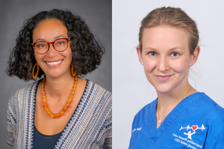 Headshots of Drs. Tamorah Lewis and Celine Thibault