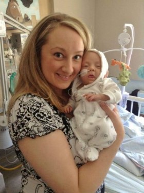 Jessica holding Ben.