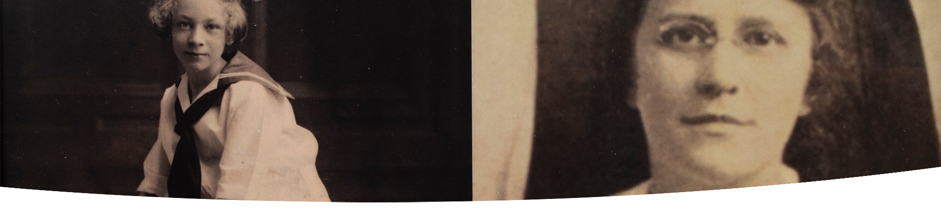 A collage of two vintage photos of Elsie Needham and Dr. Gladys Boyd